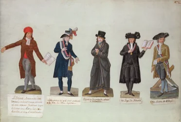 Deputy Armonville, Robespierre and officials from the period of the French Revolution